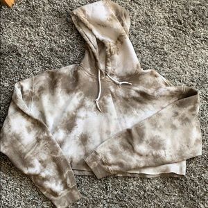 Tie Dye Oversized Crop Sweatshirt